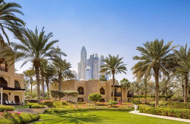 One&Only's The Royal Mirage on Palm Jumeirah island is surrounded by 65 acres of landscaped lawns, woozy palms and a stretch of private beach.