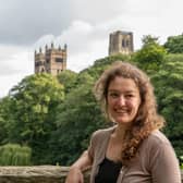 Academic Megan Olshefski, who is retracing the steps of thousands of 17th-century Scottish prisoners-of-war who were put through a 100-mile death march. Picture: Geoff Kitson/Freemen of Durham/PA Wire