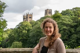 Academic Megan Olshefski, who is retracing the steps of thousands of 17th-century Scottish prisoners-of-war who were put through a 100-mile death march. Picture: Geoff Kitson/Freemen of Durham/PA Wire