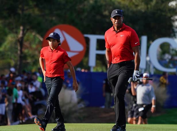 Tiger Woods and son Charlie finished second in last year's PNC Championship in Florida. Picture: Brian Williams Photography