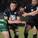 Matt Fagerson on the attack against Connacht. He came off the bench and played at centre. (Photo by Rob Casey / SNS Group)