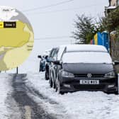 The weather warning is in place from midnight on Wednesday as rain is expected to turn to snow in the cold weather
