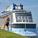 Royal Caribbean International’s Anthem of the Seas at Greenock Harbour in 2021.