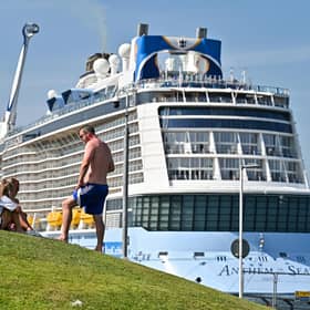 Royal Caribbean International’s Anthem of the Seas at Greenock Harbour in 2021.