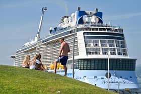 Royal Caribbean International’s Anthem of the Seas at Greenock Harbour in 2021.