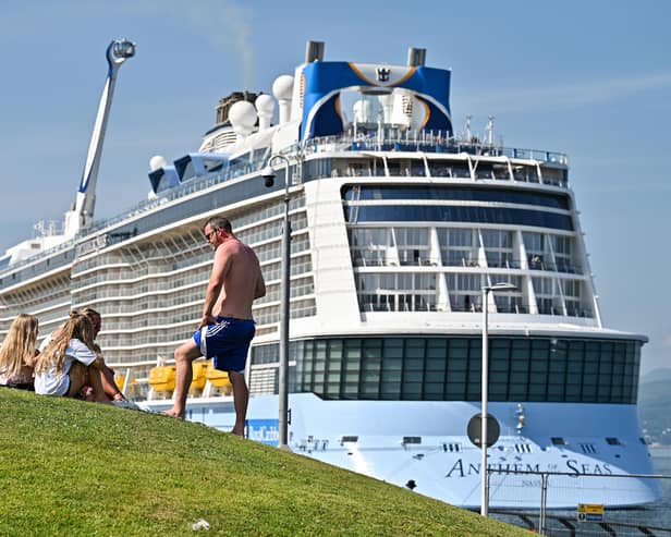 Royal Caribbean International’s Anthem of the Seas at Greenock Harbour in 2021.