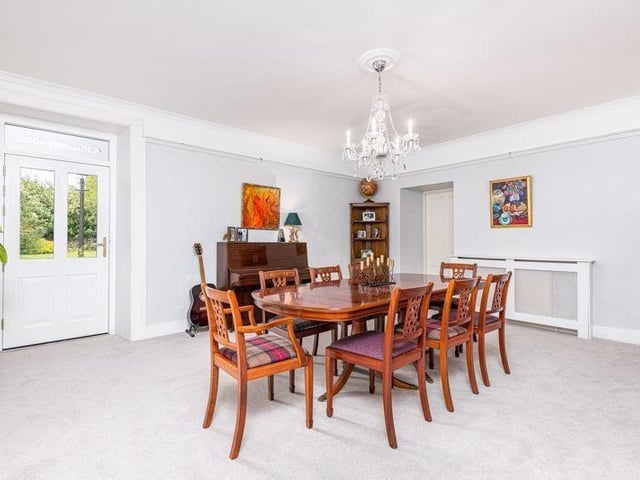 Dining room, including an external entrance.