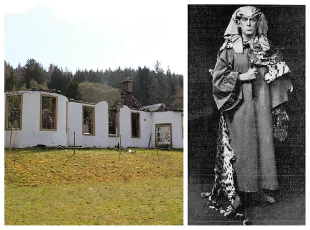 Boleskine House at Foyers near Loch Ness, the former home of occultist Aleister Crowley, will be restored after plans were approved to rebuild the 18th Century property and open 10 'hobbit style' holiday homes in the grounds. PIC: SWNS/CC.