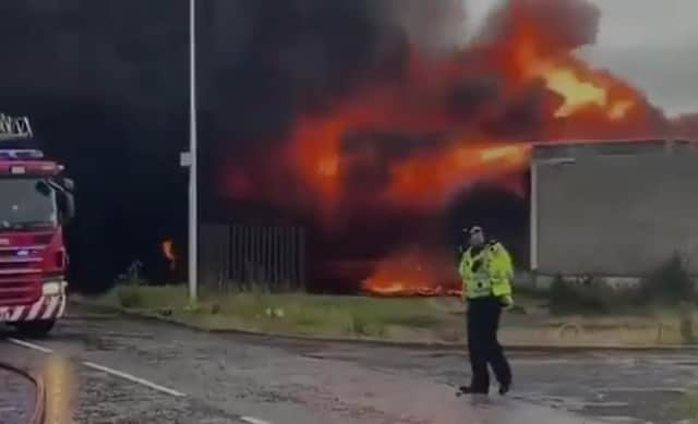 Fire rips through Newartihll Boxing Club in Glasgow picture: James Clarke