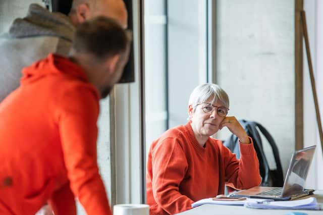 Rona Munro in rehearsal for James IV PIC: Mihaela Bodlovic