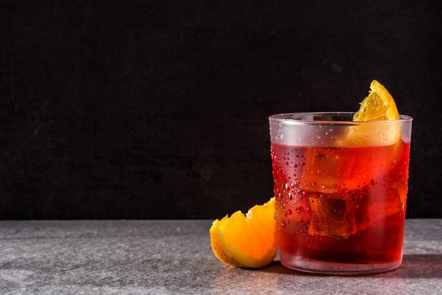 Another classic cocktail is popular everywhere from Christmas office parties to toasting the New Year. To make the perfect Negroni mix 25ml gin, 25ml sweet vermouth, 25ml Campari and ice, then garnish with a slice of orange.