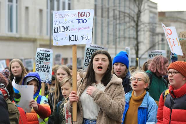 Protesters demand urgent action on climate change, one of a number of pressing problems facing the world, at a rally held before the coronavirus outbreak began (Picture: Chris Etchells)