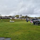 The coastguard were called to two incidents on the Berwickshire coast this morning and set up a helicopter landing site at Coldingham.