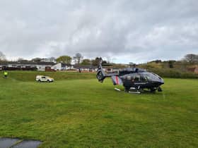 The coastguard were called to two incidents on the Berwickshire coast this morning and set up a helicopter landing site at Coldingham.