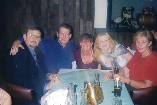 Emma Caldwell with William Caldwell (Emma's father, deceased), Jaimie Caldwell (Emma's brother), Karen Caldwell (Emma's sister, deceased), and Margaret Caldwell (Emma's mother). Photos provided by family lawyer Aamer Anwar