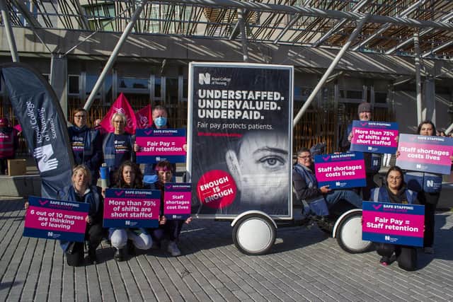 The Royal College of Nursing has balloted all of its UK members for strike action for the first time in its 106-year history. Picture: Lisa Ferguson