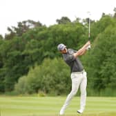 David Law plays his second shot from the 6th hole on Day Two of the Porsche European Open at Green Eagle Golf Course on June 02, 2023 in Germany.