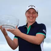 Scotland's Gemma Dryburgh poses with the trophy after winning The Rose Ladies Series at Royal St George's in Kent. Picture: Andrew Redington/Getty Images