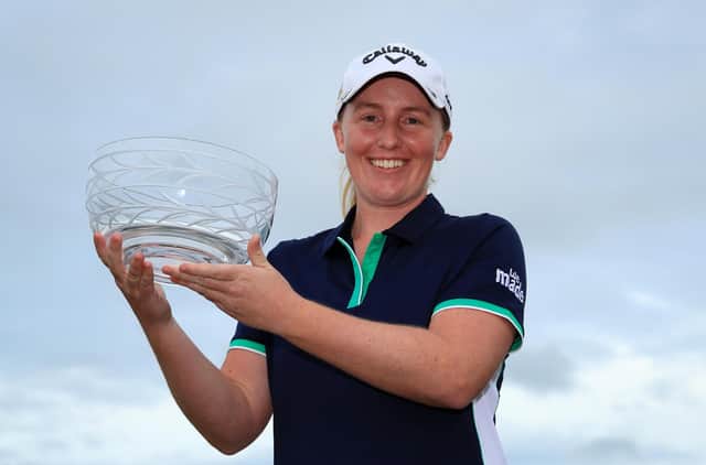 Scotland's Gemma Dryburgh poses with the trophy after winning The Rose Ladies Series at Royal St George's in Kent. Picture: Andrew Redington/Getty Images