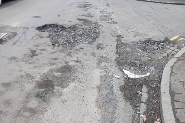 Househillmuir Crescent in the Priesthill area of Glasgow. Picture: Potholes Make Glasgow