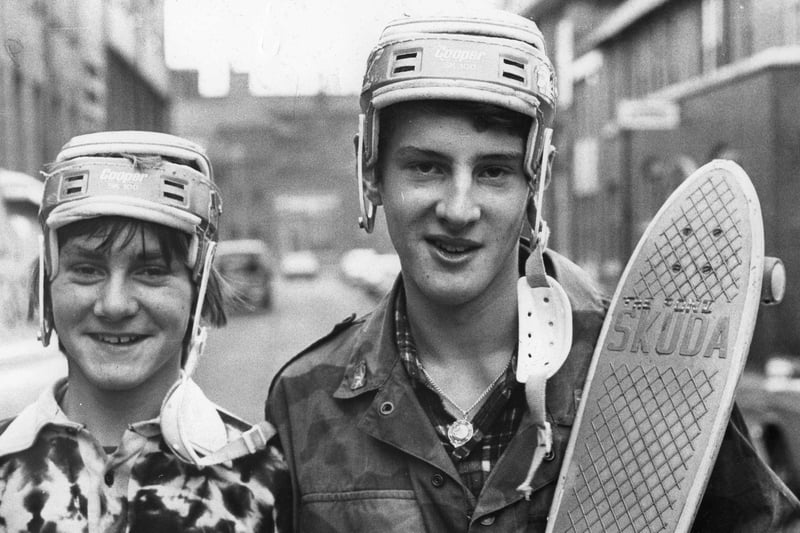 Paul Mackerill (left) and Kevin Curtis were in the picture in this skateboarding photo from 44 years ago.