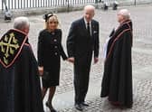 US President Joe Biden and first lady Jill Biden arrive at Westminster Abbey.
