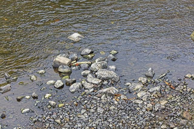 The low levels of water in the River Eden at Haugh Park in Cupar give an indication of why SEPA has issued a water scarcity warning for Fife