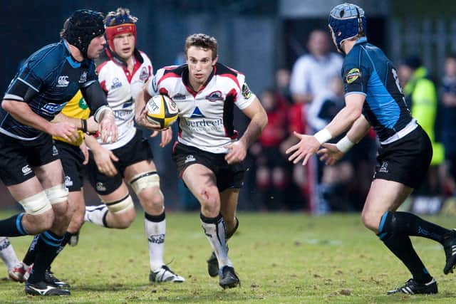 Mike Blair in action for Edinburgh against Glasgow Warriors at Firhill in the 1872 Cup in season 2008-09. Picture: Bill Murray/SNS