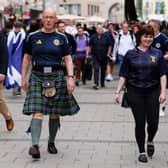 First Minister John Swinney in Marienplatz square in Munich, where he took a break from the election campaign to watch Scotland play Germany in the opening game of the Euro 2024 football tournament Picture: PA
