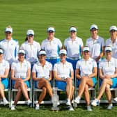 Captain Catriona Matthew, front row centre, and her European players at the official team photo for this week's Solheim Cup in Toledo, Ohio. Picture: Tristan Jones