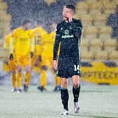 Celtic's David Turnbull looks dejected as Livngston make it 2-2 at the Tony Macaroni Arena. (Photo by Alan Harvey / SNS Group)