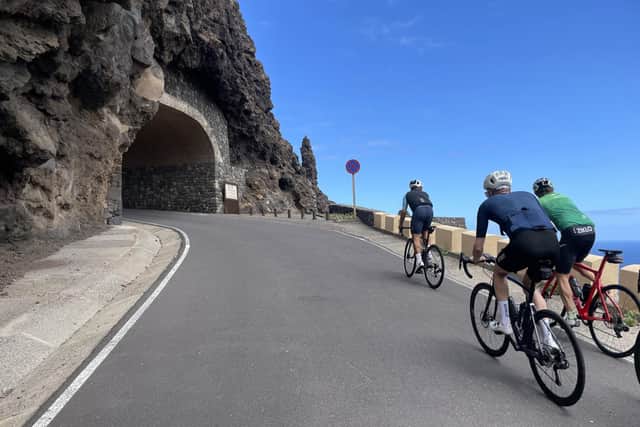 The roads closed to all but bikes and buses of the Punta de Teno headland. Pic: Ben Mitchell/PA.