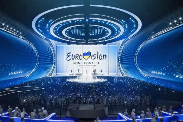 The international music show will take place at the 11,000-capacity Liverpool Arena in May. Picture: BBC/Eurovision/PA Wire