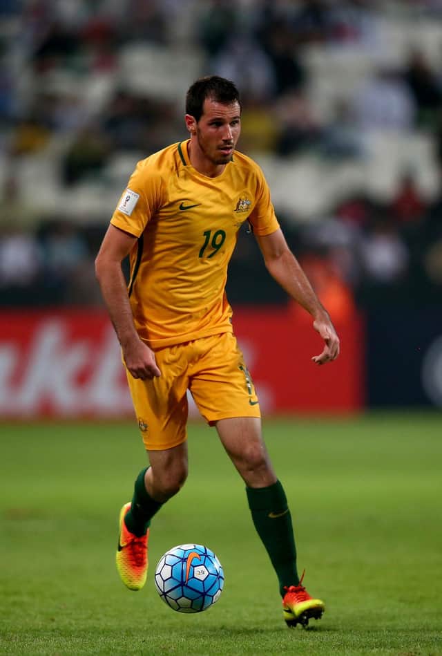 McGowan in action for Australia against UAE in a 2018 World Cup qualifier. The same opposition stand in the Socceroos' way as they bid for Qatar