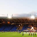 Scotland fans display a tifo reading '150 Years of History, Rivalry and Passion' ahead of the match against England.