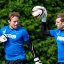 Cammy Bell with Steve Simonsen during their time at Rangers
