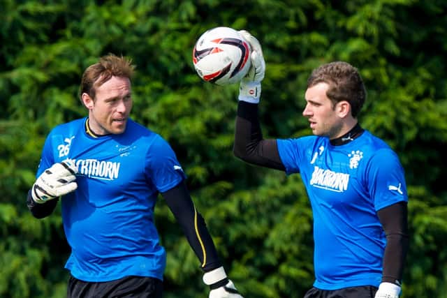 Cammy Bell with Steve Simonsen during their time at Rangers