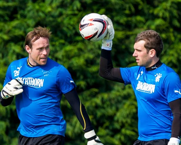 Cammy Bell with Steve Simonsen during their time at Rangers