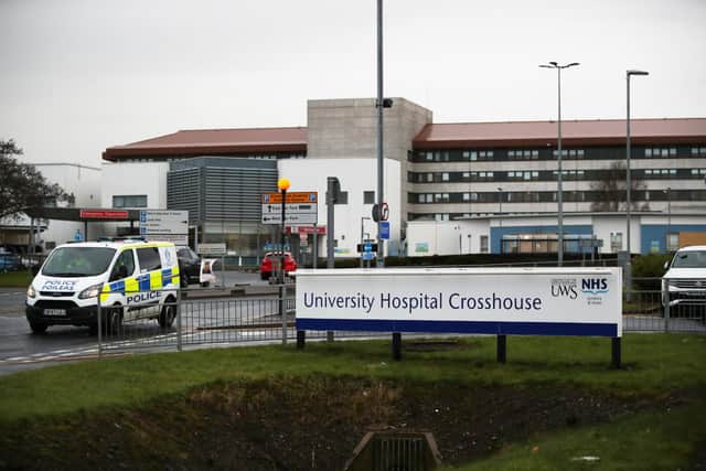 Police were called to the scene at Crosshouse hospital at around 7:45pm on Thursday (PA Media)