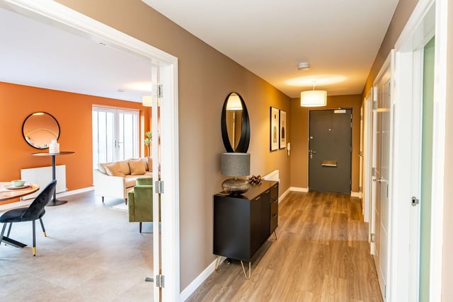Hallway of exclusive penthouses at The Wireworks, development