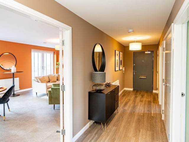 Hallway of exclusive penthouses at The Wireworks, development
