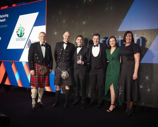 Paul Sheerin, CEO of Scottish Engineering, Dale Gillies, Manufacturing Lead, STATS Group, Gary McDowall, Director of Operations, STATS Group, Moira Cook, Operations Support Supervisor, STATS Group, and Aine Finlayson, Director Of Manufacturing at Aggreko