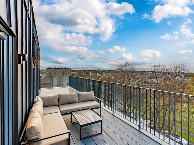 Balcony of exclusive penthouses at The Wireworks, development