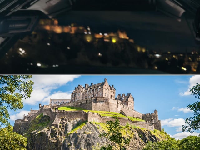 To close off the Avengers' time in Edinburgh during Avengers: Infinity War, we get a parting, if blurry, shot of Edinburgh Castle through the closing door of the Quinn Jet as the team pulls away.