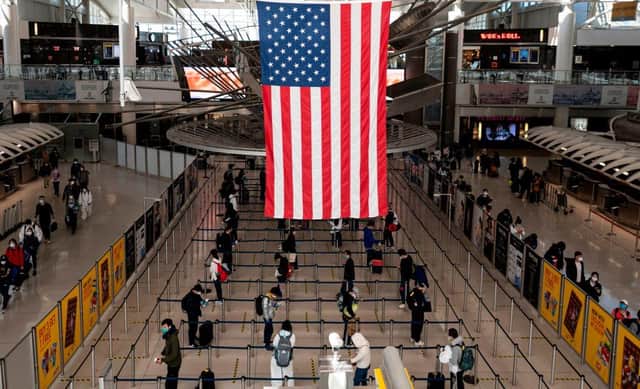 Strictestrictions on travel to the US from the UK remain in place (Getty Images)