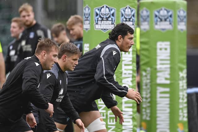JP du Preez during a Glasgow Warriors Visual Access session at Scotstoun Stadium, on October, 04, 2022, in Glasgow, Scotland. (Photo by Rob Casey / SNS Group)