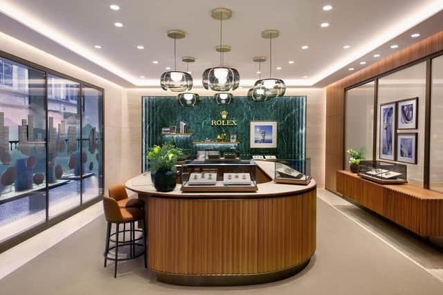 A view of the interior of the Glasgow Rolex boutique following its major investment. Picture: KALORY Photo and Video / www.kalory.co.uk