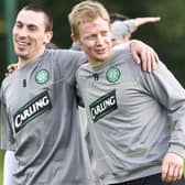 Current Aberdeen interim manager Barry Robson (right) and Scott Brown remain friends from their Celtic days.