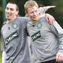 Current Aberdeen interim manager Barry Robson (right) and Scott Brown remain friends from their Celtic days.