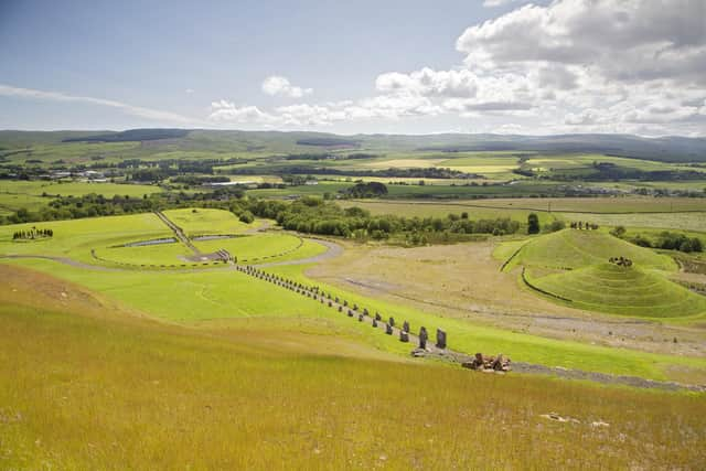 Crawick Multiverse: A view over Sun Amphitheatre, Milky Way and Andromeda. The park was created by the celebrated land artist Charles Jencks on land owned by the Duke of Buccleuch. PIC: Ray Cox/Contributed.